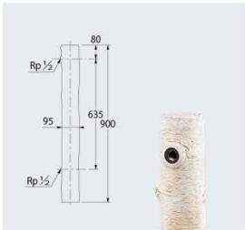 円筒形水栓柱(白樺調)